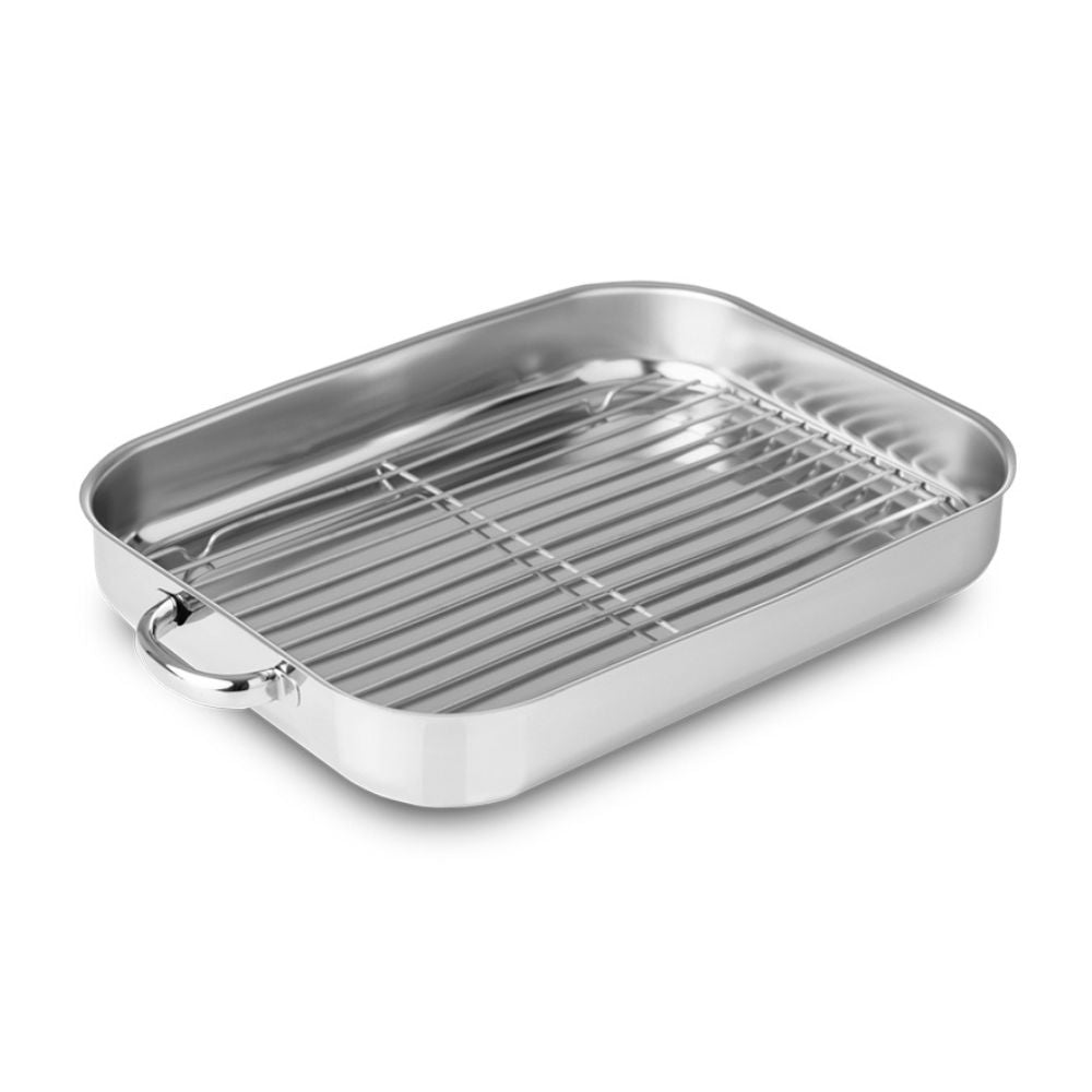 Tabuleiro forno inox com grelha Silampos