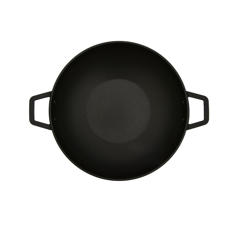 Wok antiaderente aluminio fundido com tampa vidro Natura - Celar