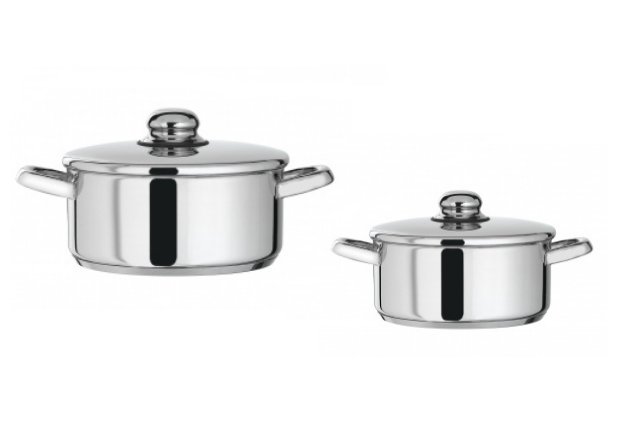 Caçarola inox com asas Artame - linha Concorde