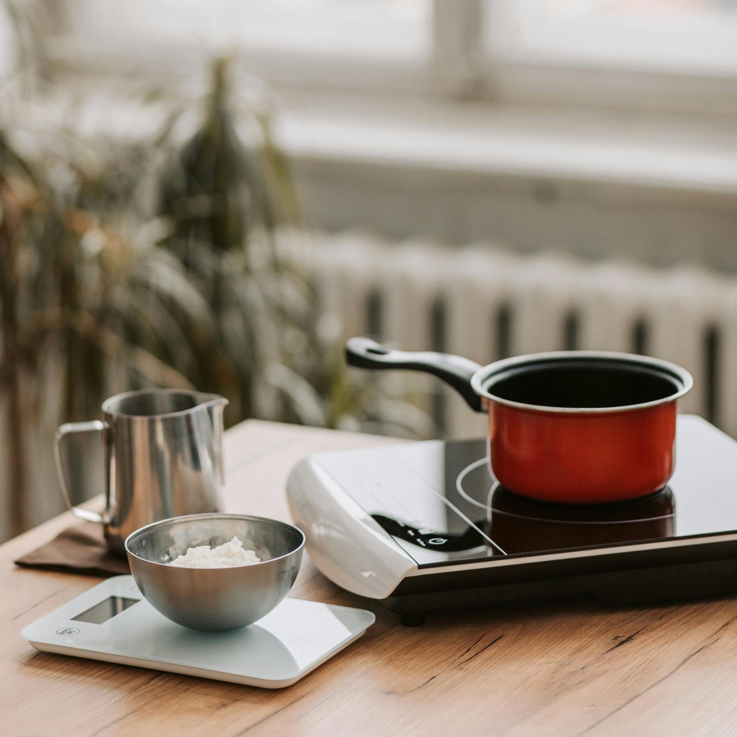 utensilios para pesar e medir alimentos