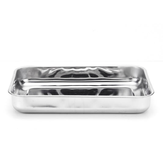 Assadeira inox retangular - Steel Pan