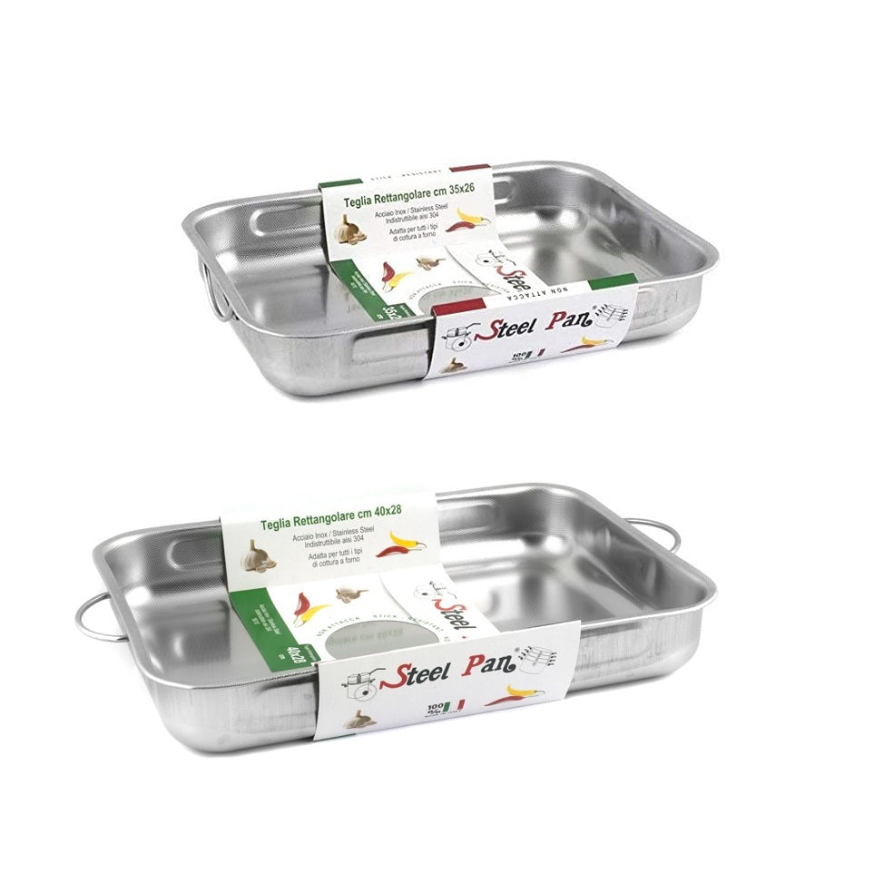 Assadeira inox antiaderente Steel Pan