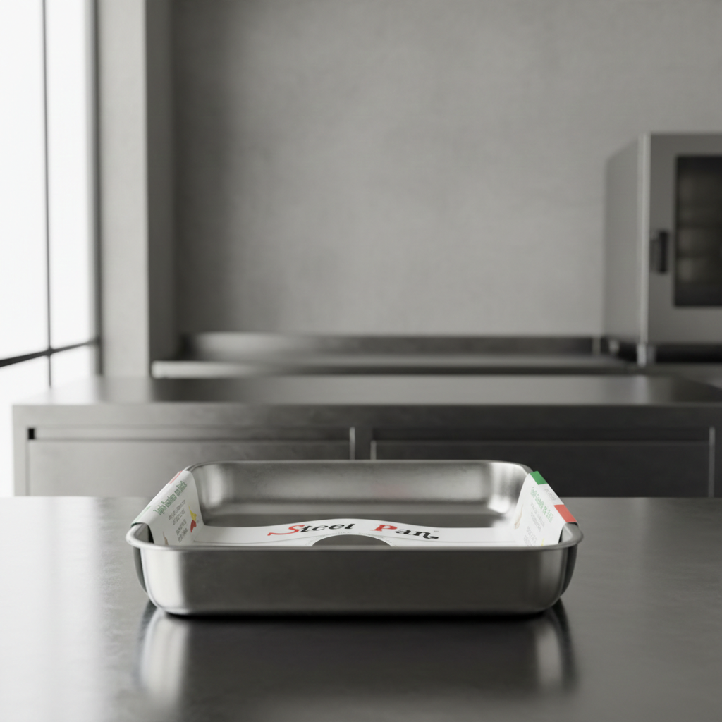 Assadeira inox quadrada - Steel Pan