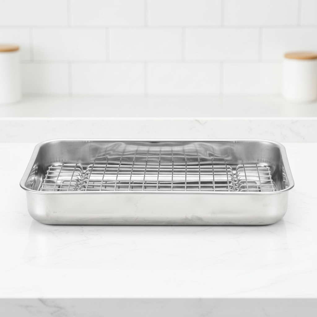 Assadeira inox com grelha - Steel Pan