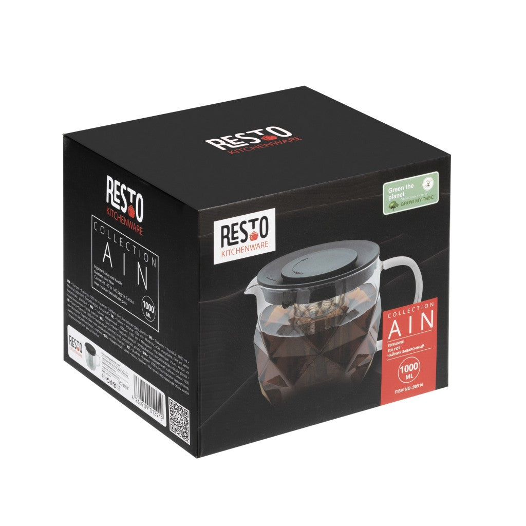 Bule de Chá Ain em Vidro com infusor 1L Resto Kitchenware