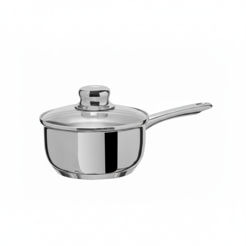 Caçarola inox com cabo e tampa de vidro_Artame_Atenas_cozinha silva