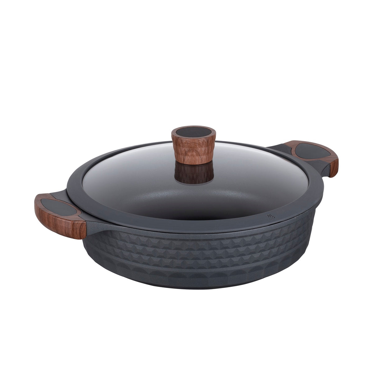 Caçarola baixa Antiaderente Indução tampa vidro Capella 28cm – Resto Kitchenware