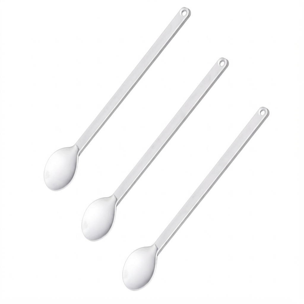 Colher de cozinha em plástico PBT branca de 30 a 50 cm