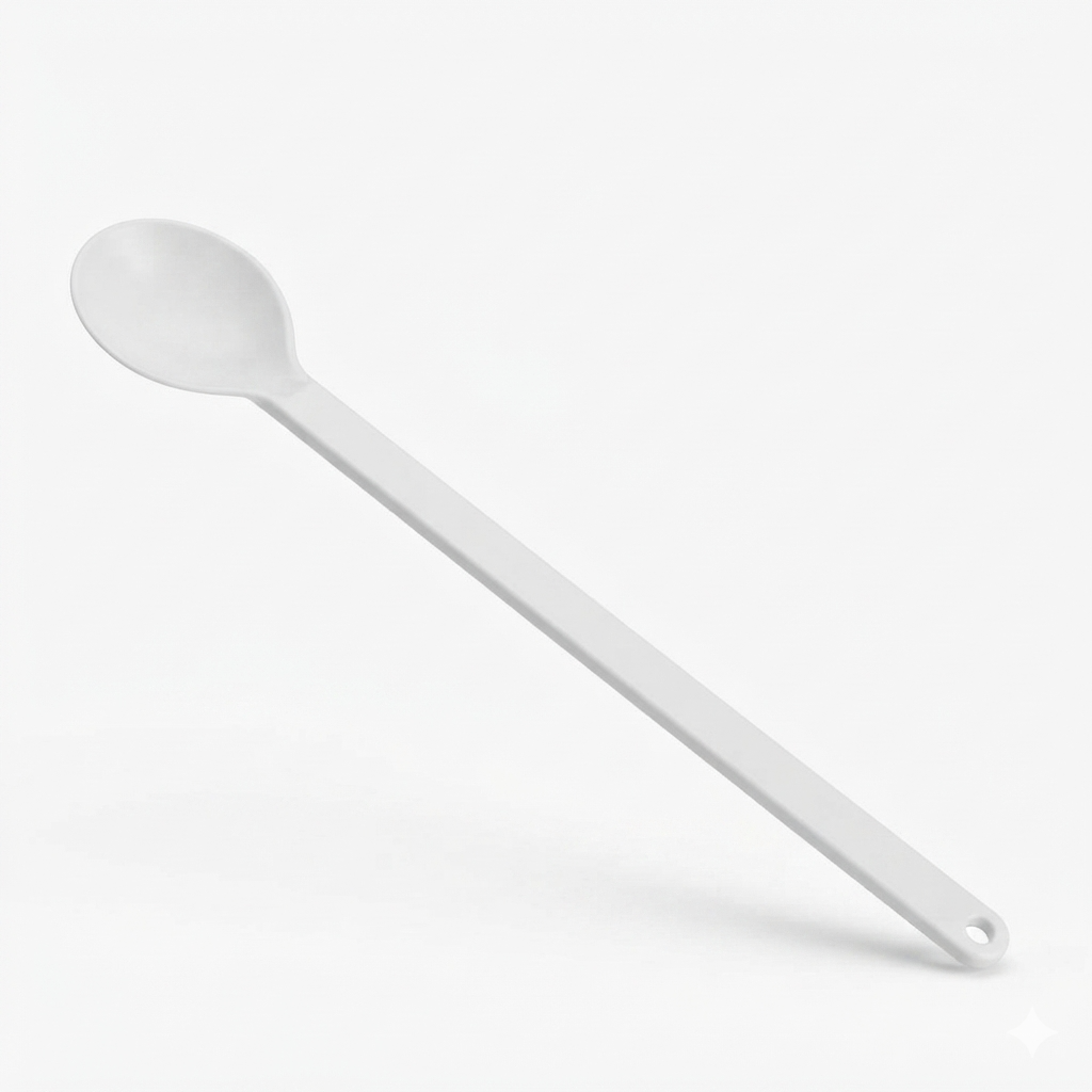 Colher de cozinha em plástico PBT branca de 30 a 50 cm