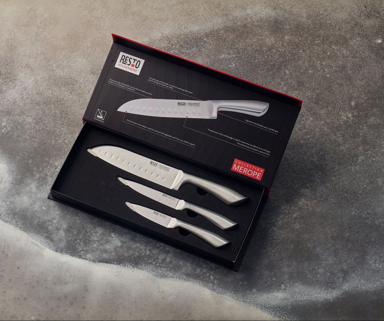 Conjunto de 3 Facas Merope Essential - Resto Kitchenware