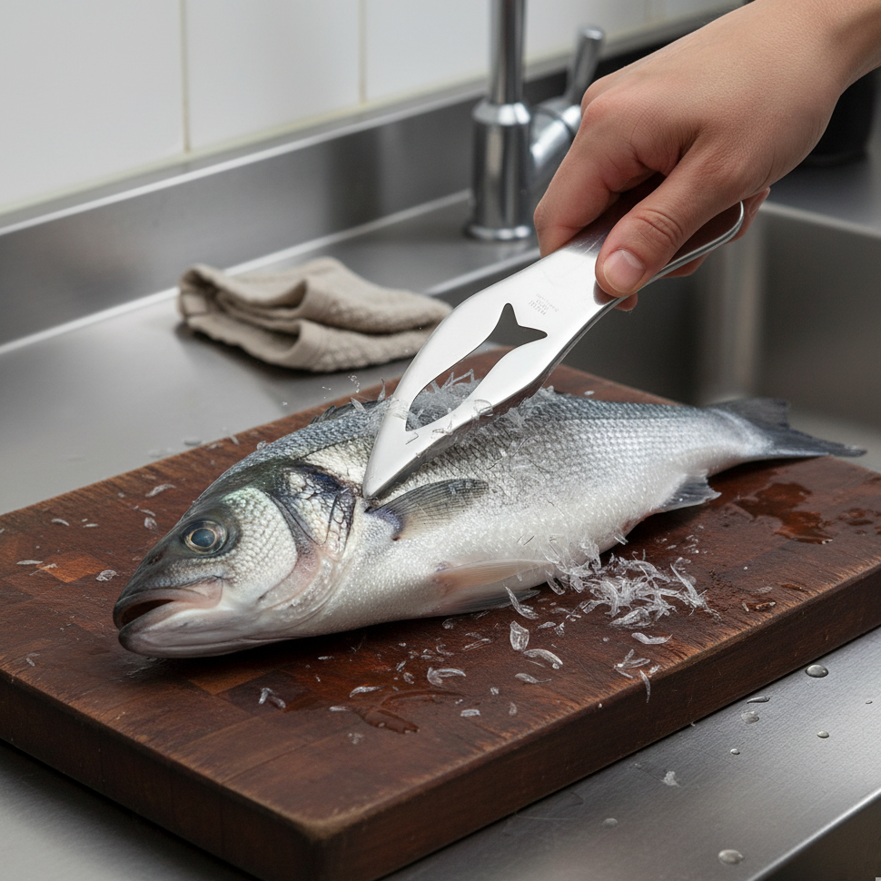 Escamador de peixe em inox - Nicul - Cozinha Silva