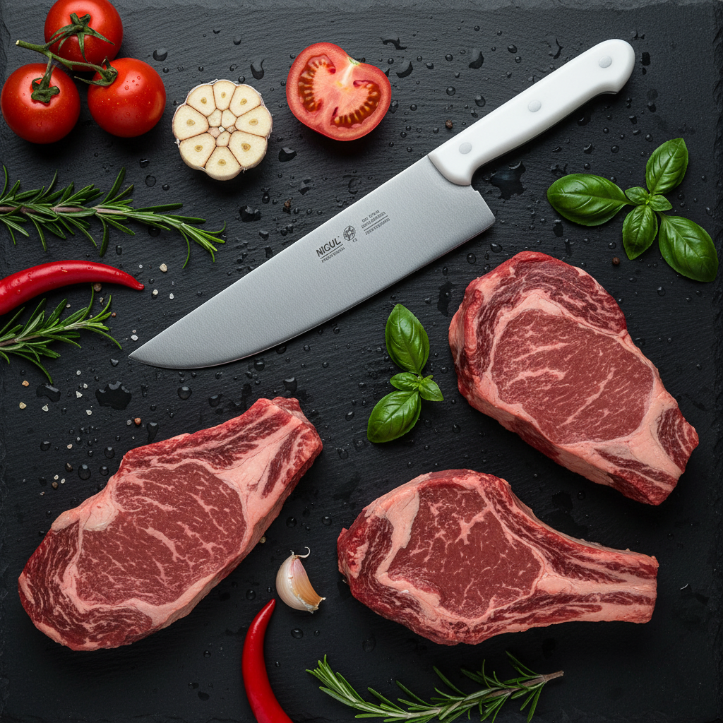 Faca para corte de carne profissional clássica - Nicul - Cozinha Silva