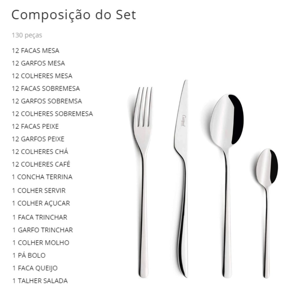 Faqueiro Cutipol Icon 130 peças