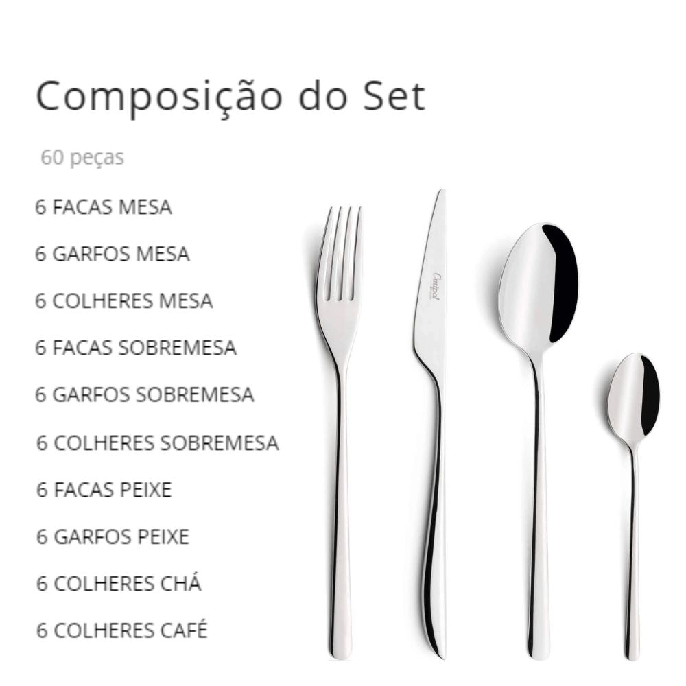 Faqueiro Cutipol Icon 60 peças