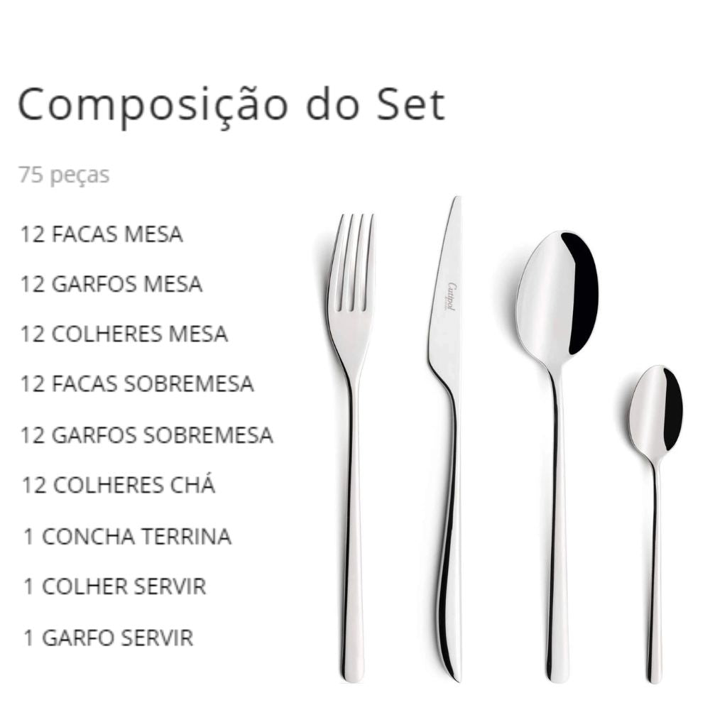 Faqueiro Cutipol Icon 75 peças