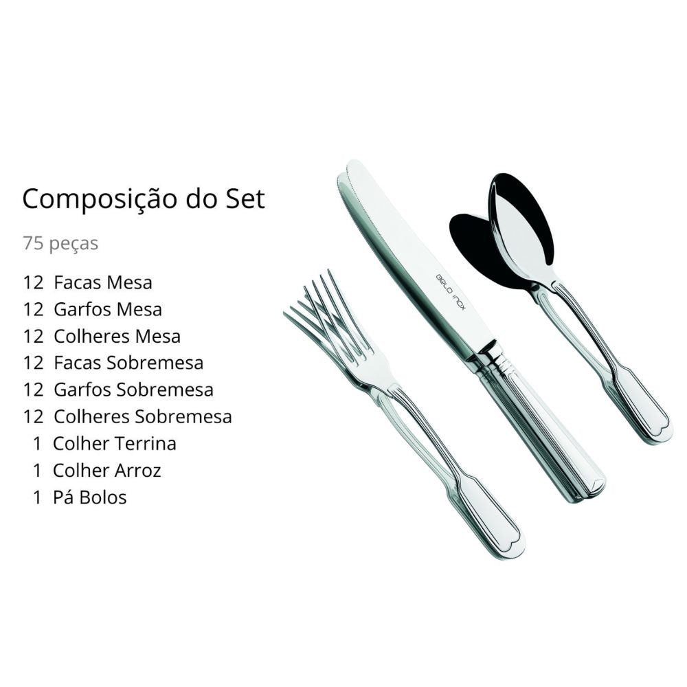 Faqueiro completo Belo Inox - Europa