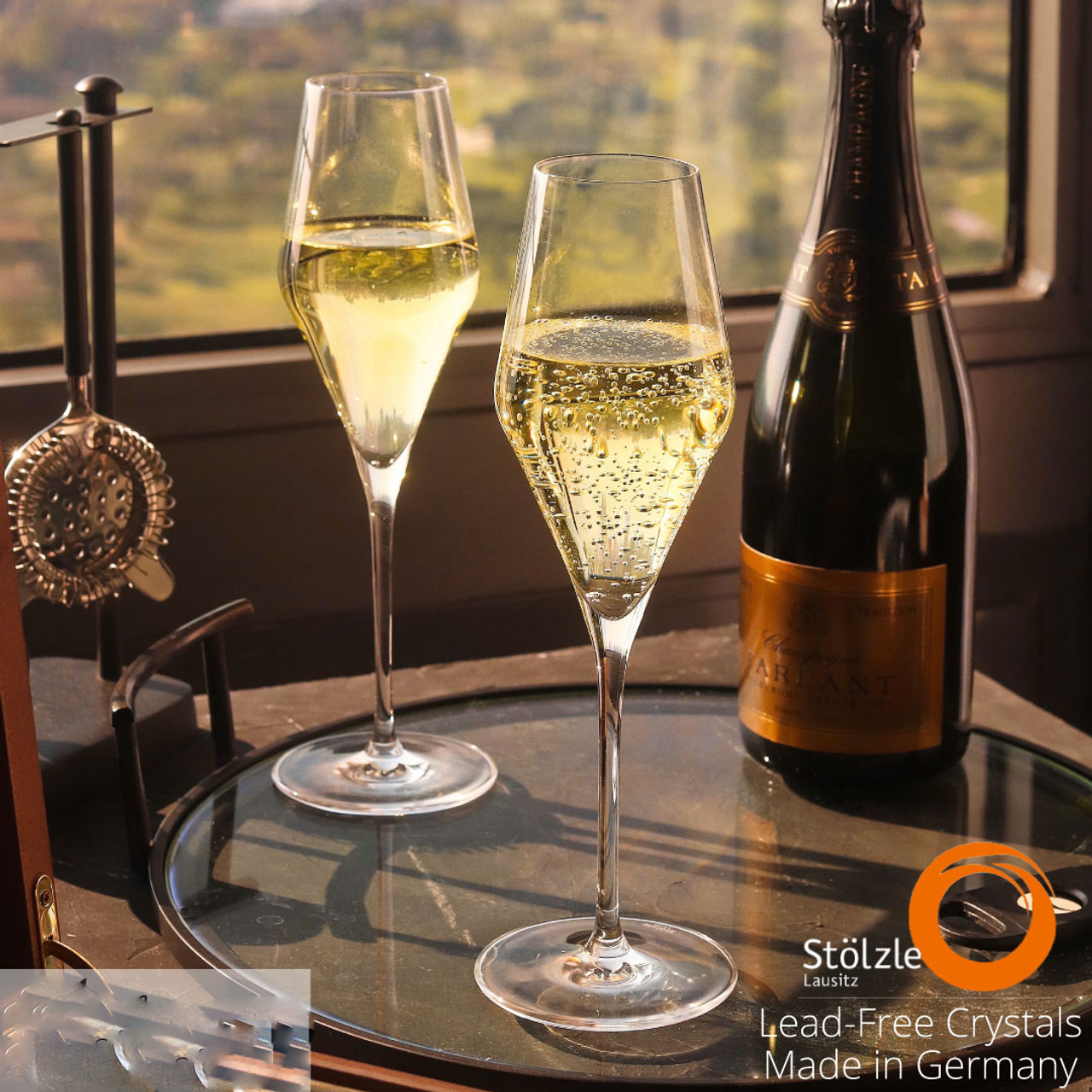 Flute de champanhe vidro cristal