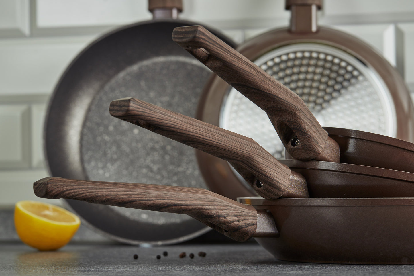 Frigideira Antiaderente Efeito Mármore Indução Carina 20cm - Resto Kitchenware