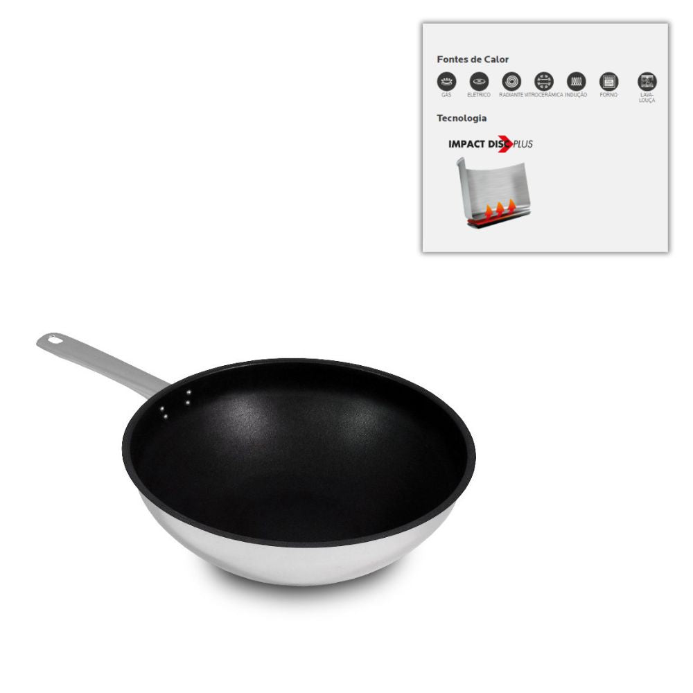 Frigideira Wok antiaderente Silampos Europa
