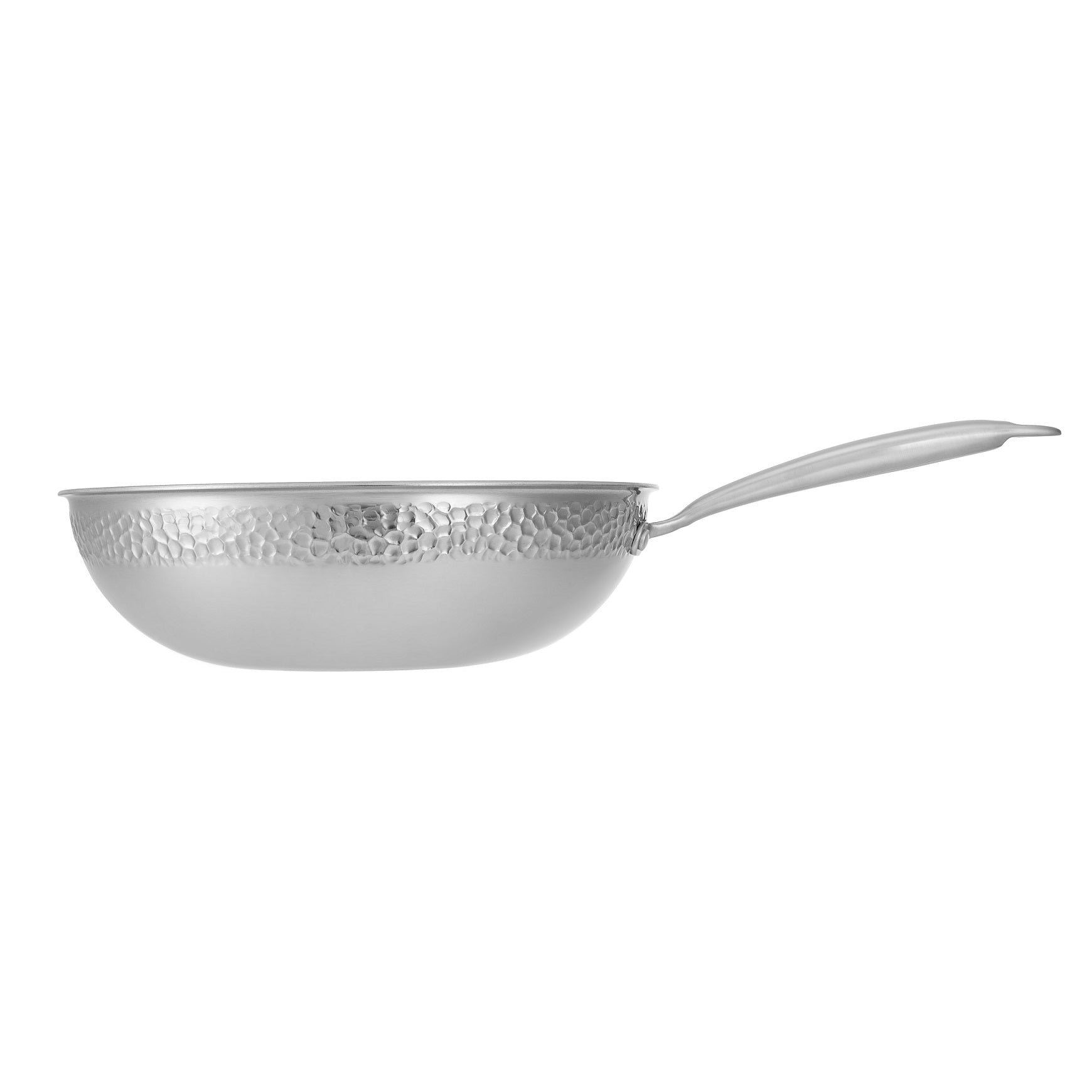 Frigideira Wok inox Antiaderente Triply Crater 28cm - Resto Kitchenware