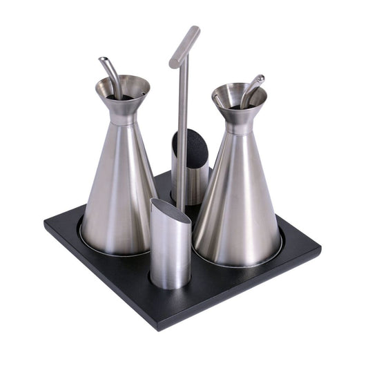 Galheteiro inox 4 peças