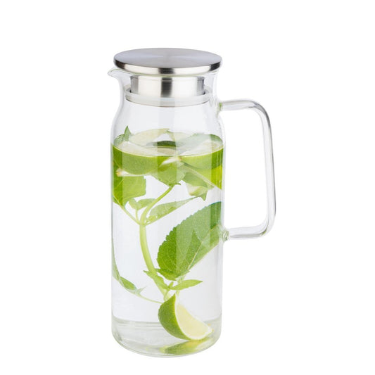 Jarro de vidro 1.5LITROS tampa inox - APS - Cozinha Silva