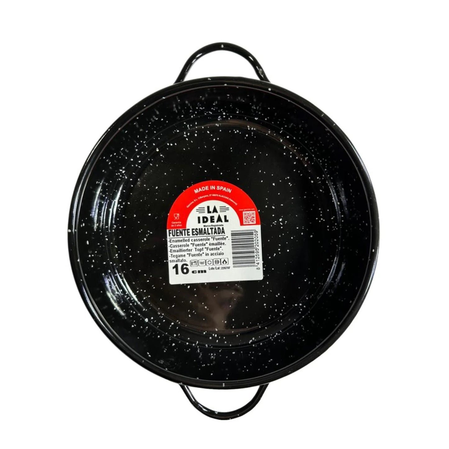 Mini caçarola esmaltada preta para tapas - Garcima