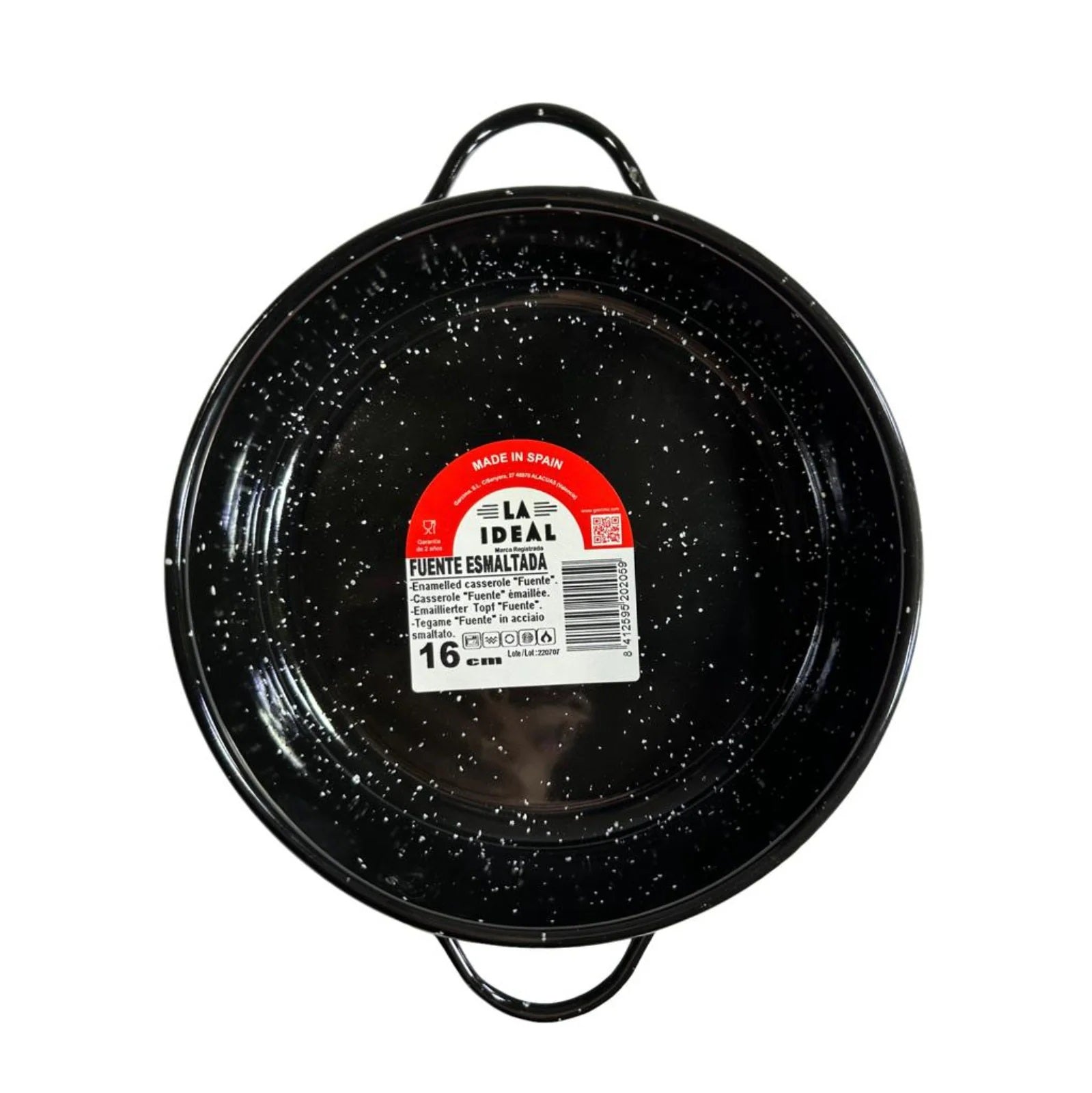 Mini caçarola esmaltada preta para tapas - Garcima