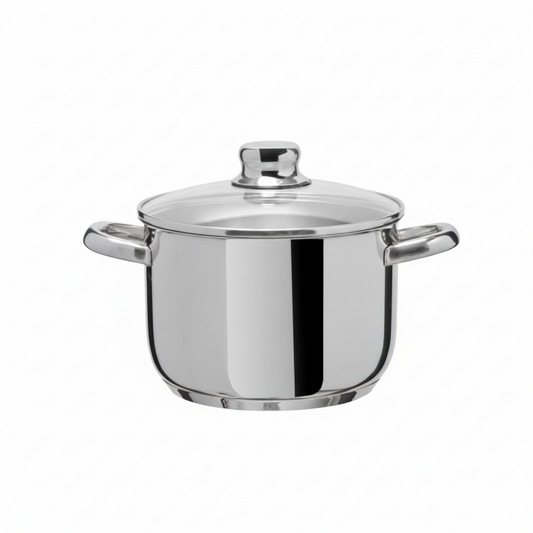 Panela inox com tampa de vidro_Artame _Atenas_Cozinha Silva