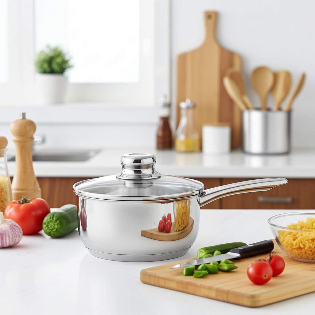 Caçarola inox com cabo e tampa de vidro_Artame_Atenas_cozinha silva