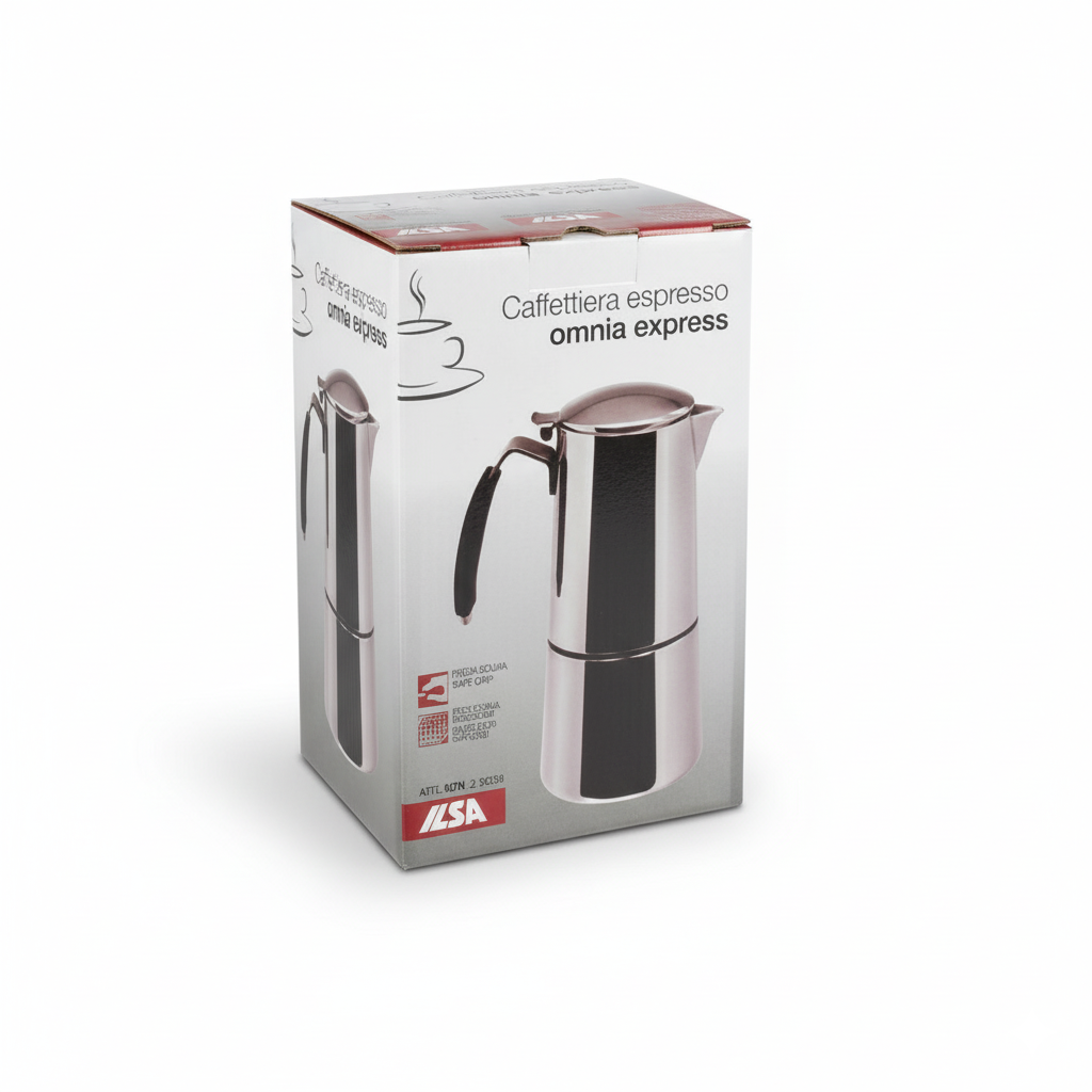 Cafeteira Inox indução Omnia - Ilsa italy - cozinha silva