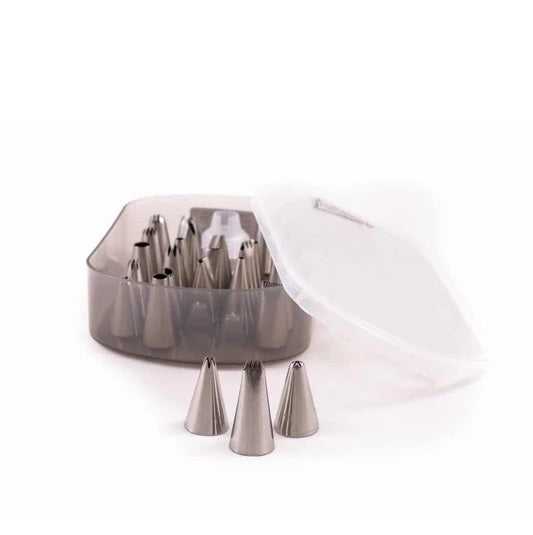 Conjunto de 26 bicos inox para saco de pasteleiro Patisse