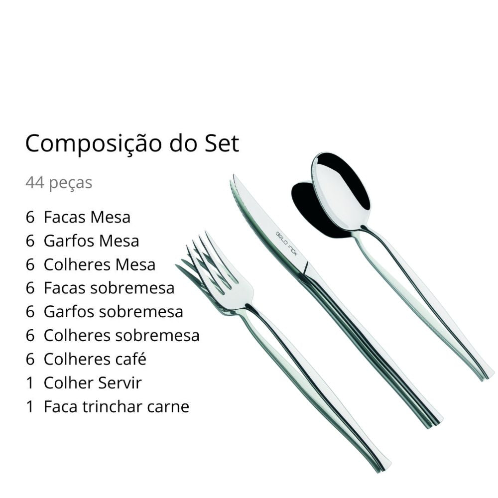 Faqueiro completo Belo Inox - Luna – Cozinha Silva