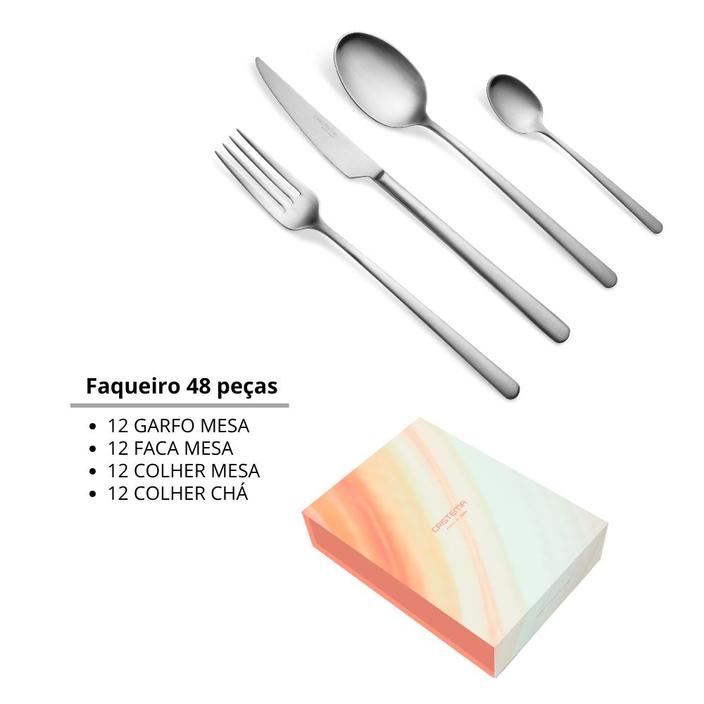 Faqueiro completo 48 peças Tokyo Matte Cristema