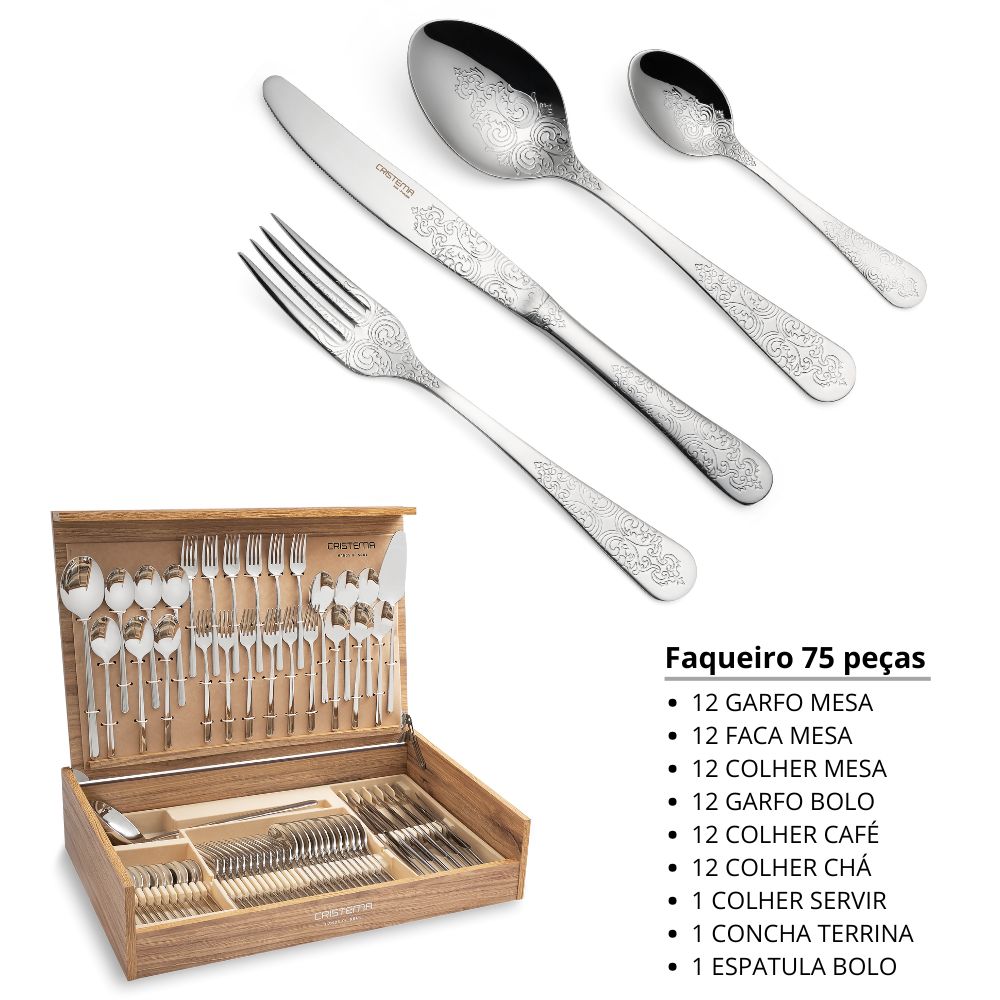 Faqueiro completo Cristema Antique