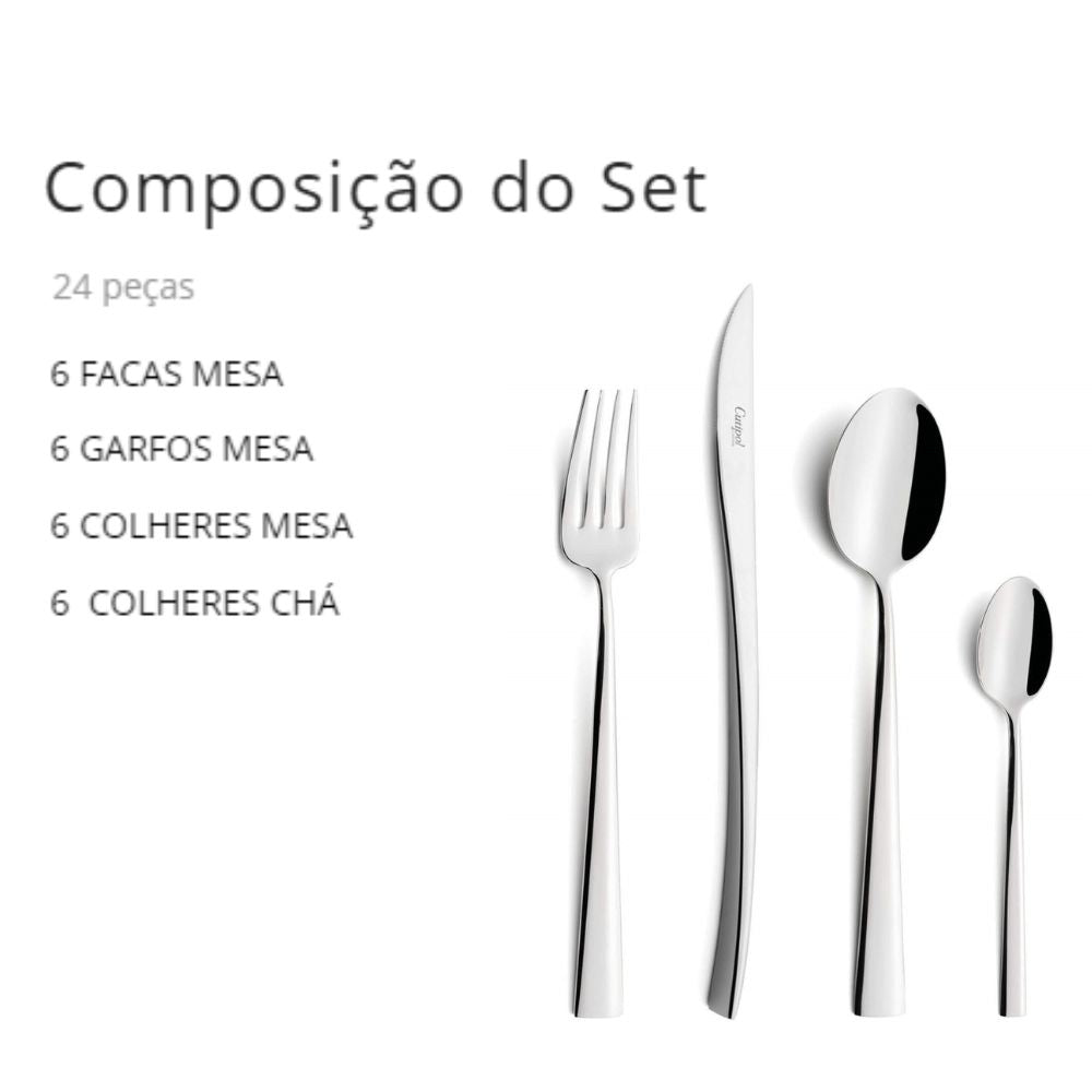 Faqueiro Cutipol 24  peças Duna