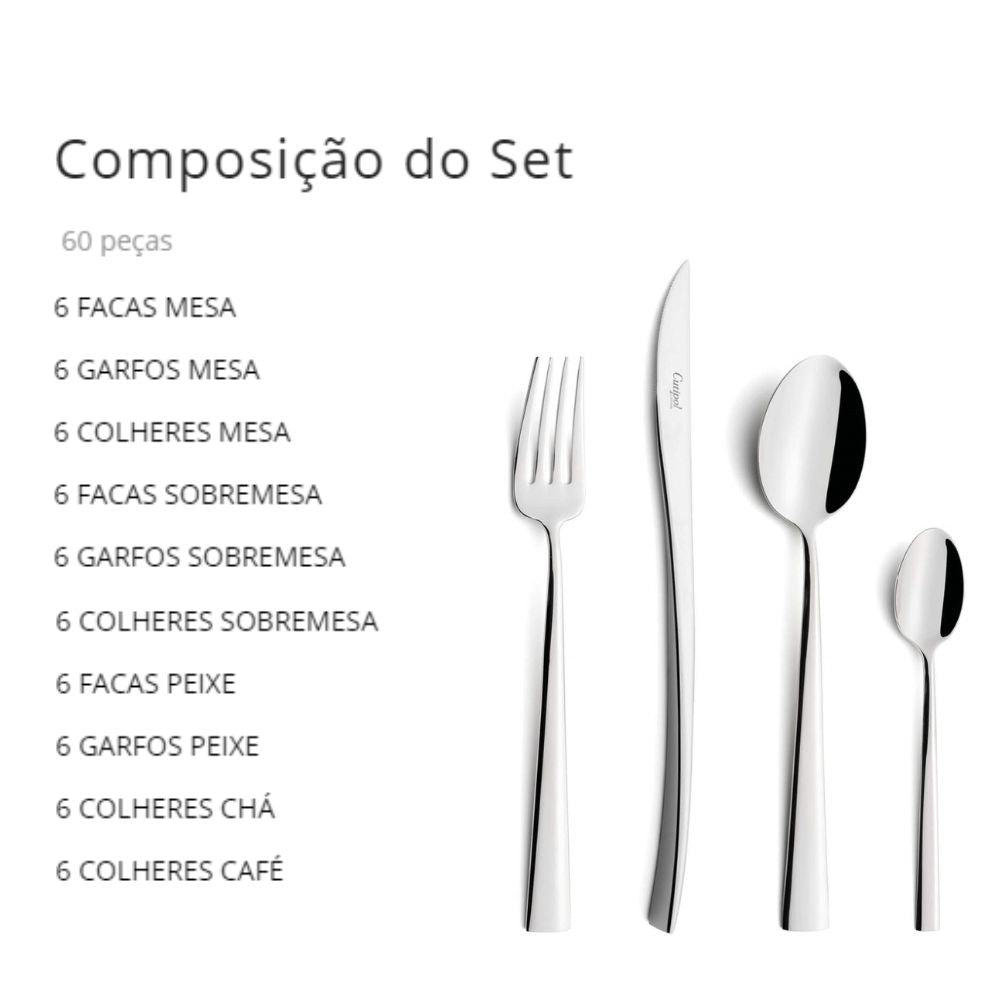 Faqueiro Cutipol 60 peças Duna