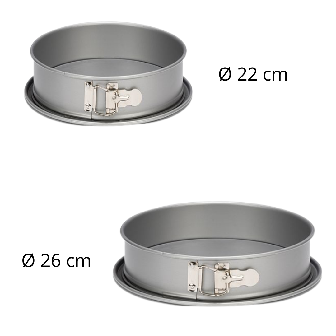 Forma antiaderente com mola e fundo anti vazamento - Linha Silver Top - Na cozinha Silva