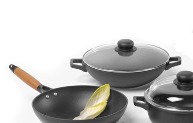 Wok aluminio fundido com tampa Natura Celar