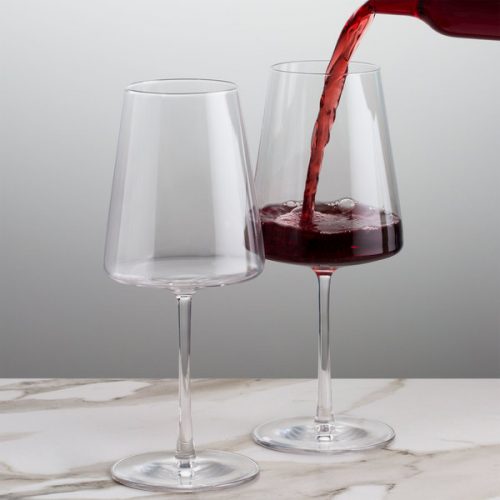 Conjunto copos de vinho tinto e saca rolhas de rosca