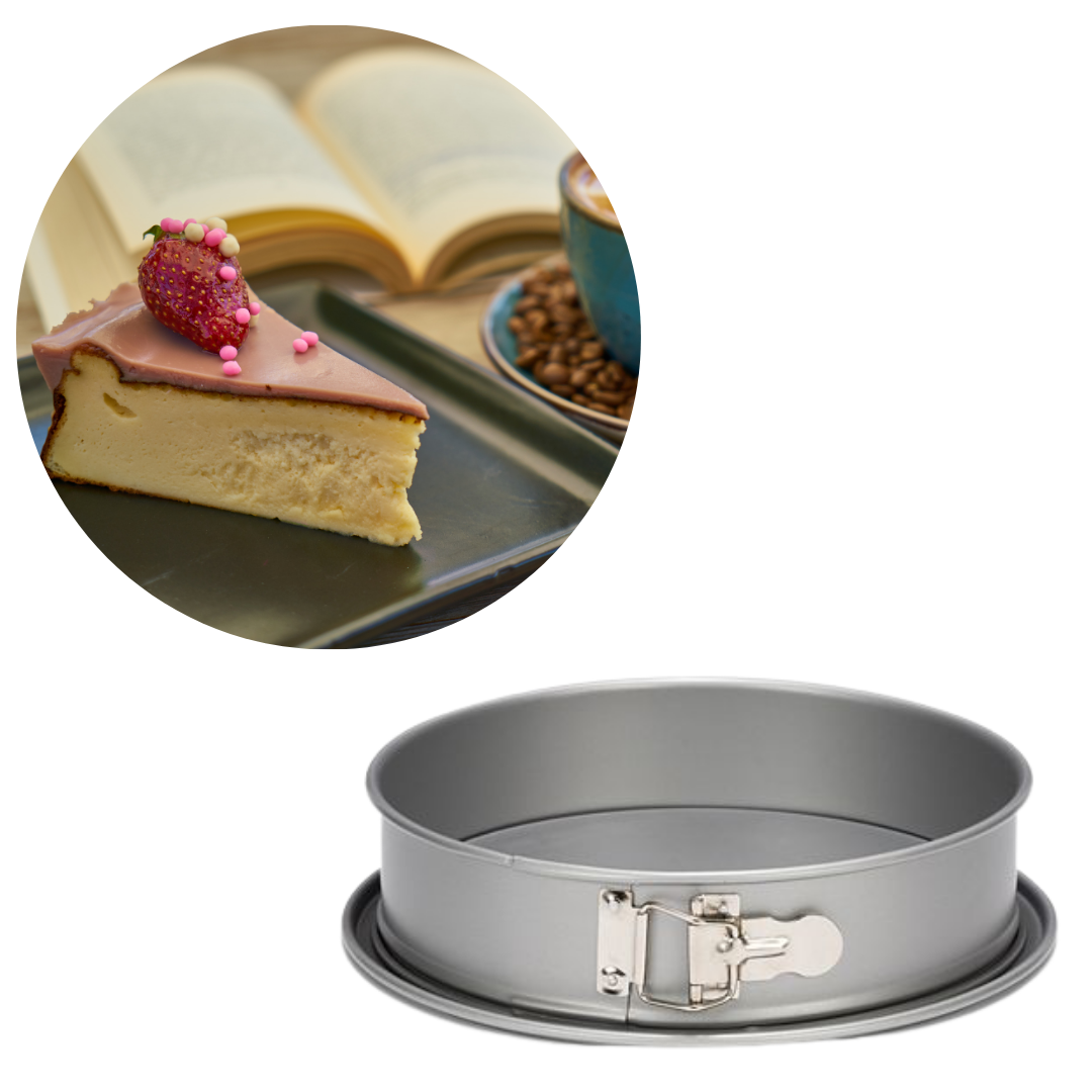 Forma antiaderente com mola e fundo anti vazamento - Linha Silver Top - Na cozinha Silva
